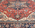 9x12 Rust Blue Aryana Afghan Hand Knotted Veg Dye Wool Area Rug